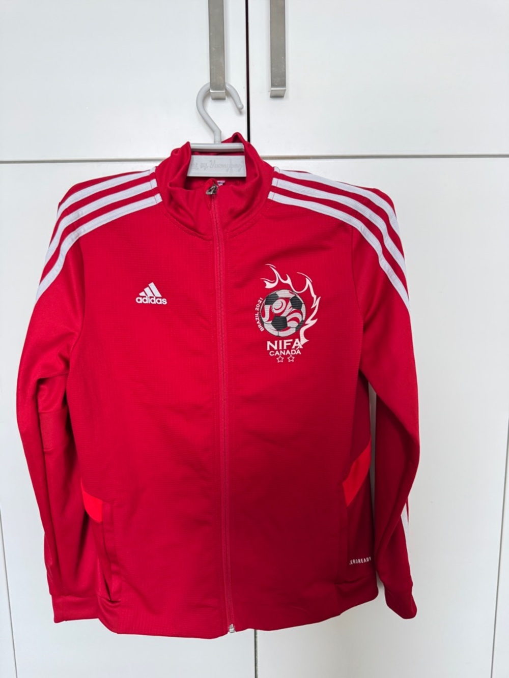 - NIFA Canada Adidas Track Jacket NIFA Canada Red Full Zip Youth M 12-14